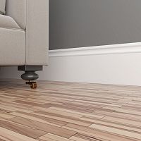 Плинтус белый Ultrawood арт. Base 0005 p (2000 x 219 x 15 мм.) - Новосибирск