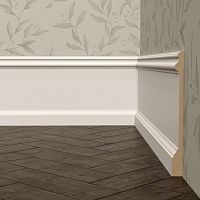 Плинтус белый Ultrawood арт. Base 5800 p (2000 x 230 x 20 мм.) - Новосибирск
