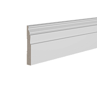 Плинтус белый Ultrawood арт. Base 0022 p (2000 x 80 x 12 мм.) - Новосибирск